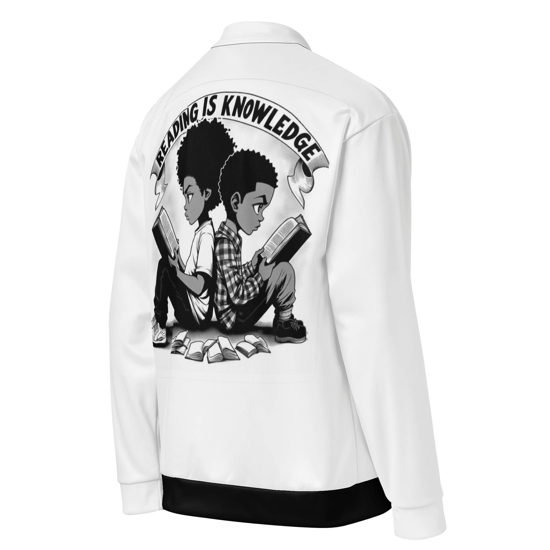 Reading Is Knowledge Print Bomber Jacket product image (2)
