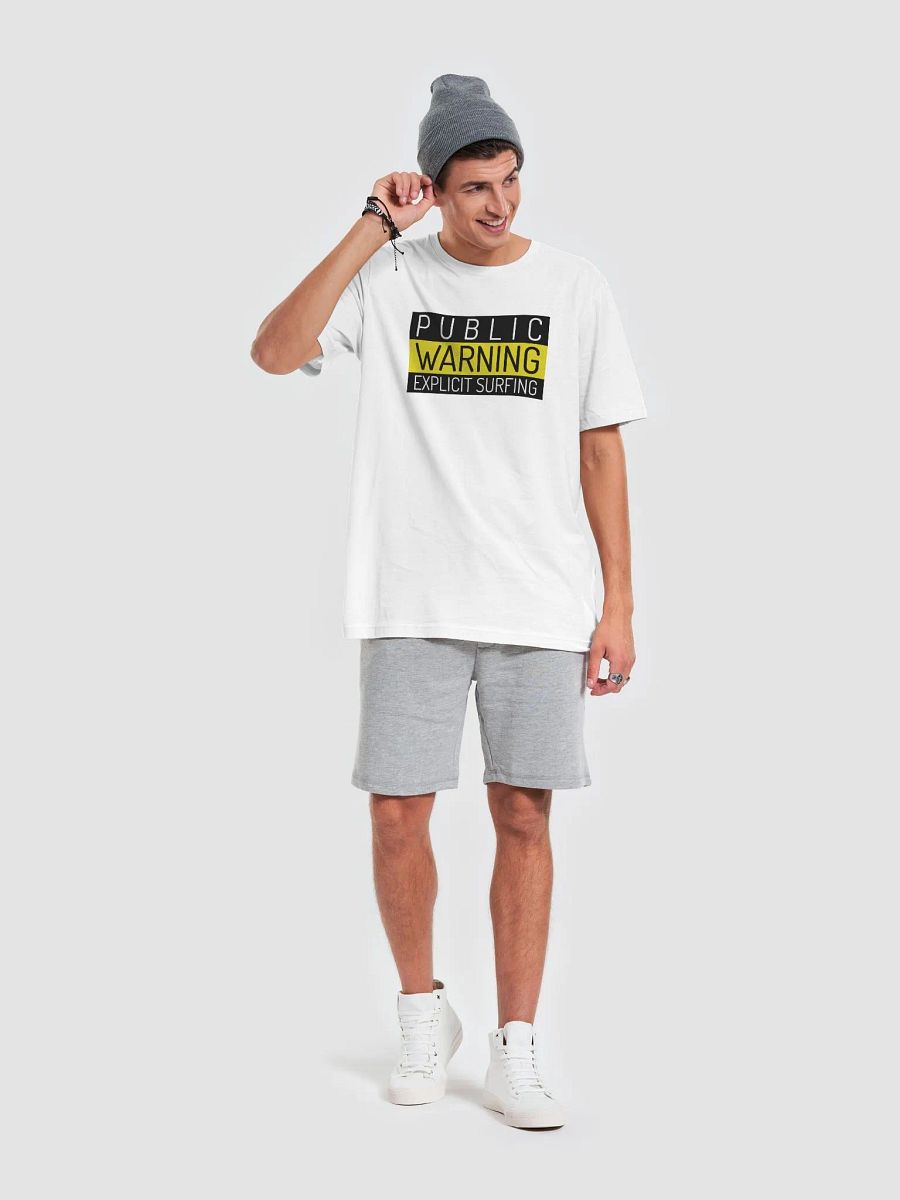 Public Warning Explicit Surfing Unisex T-Shirt product image (6)