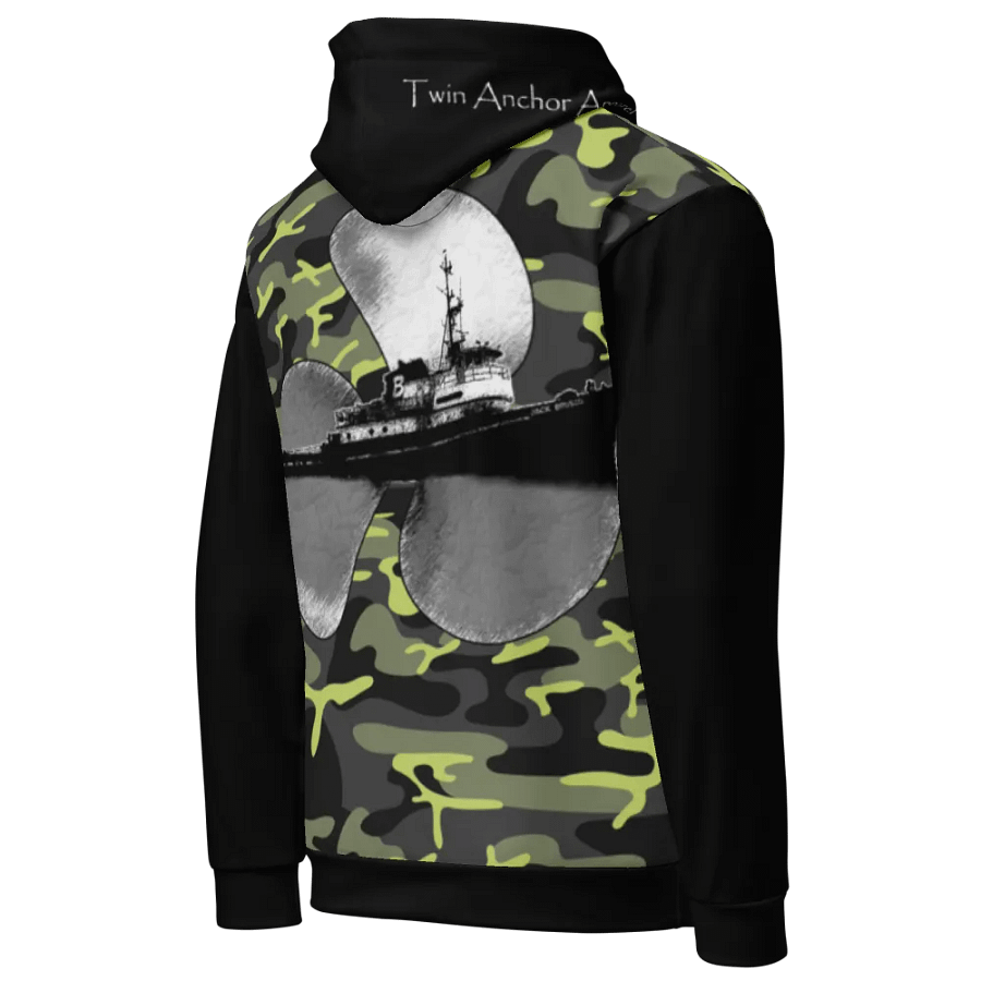 black & Green Three blade prop & Jack tug Hoodie product image (10)