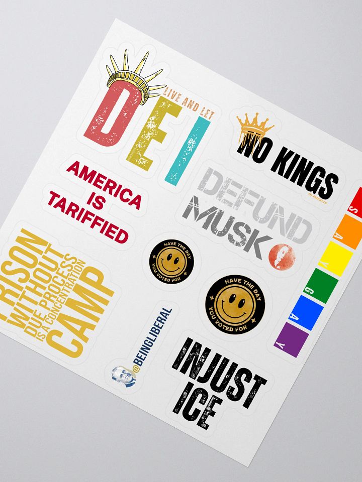 Democratic Political Smorgasbord Pack 1 Stickers - Being Liberal product image (2)