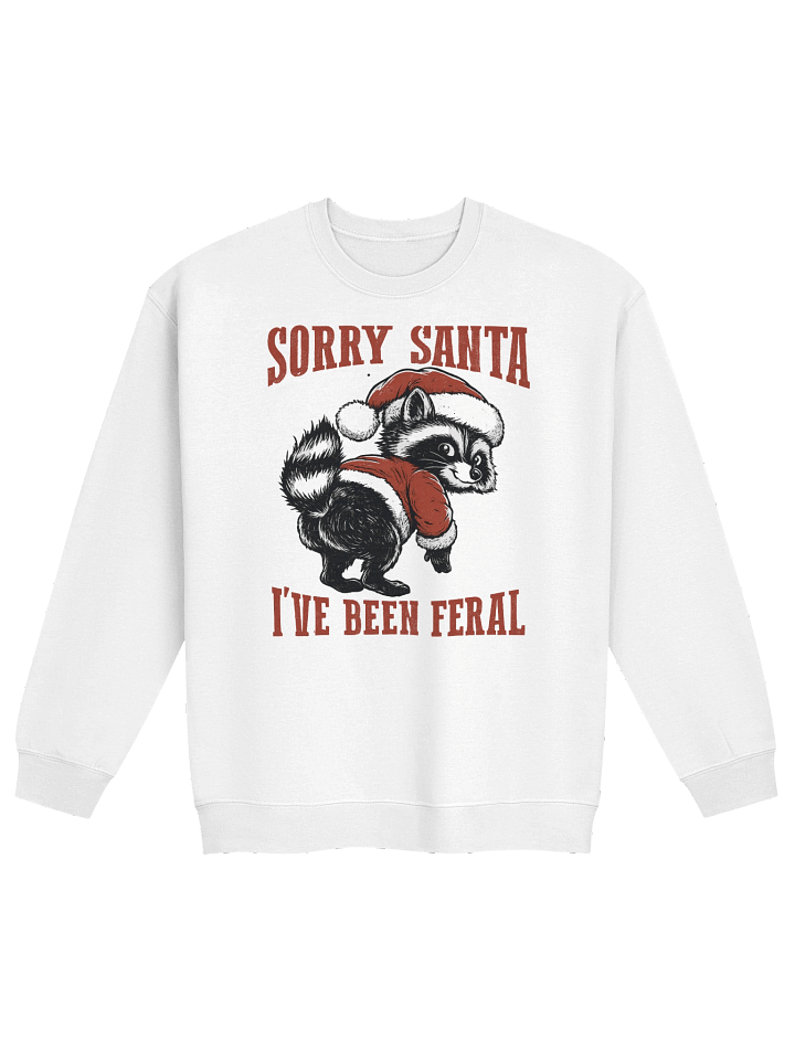 Feral Santa Raccoon Crewneck Sweatshirt product image (1)