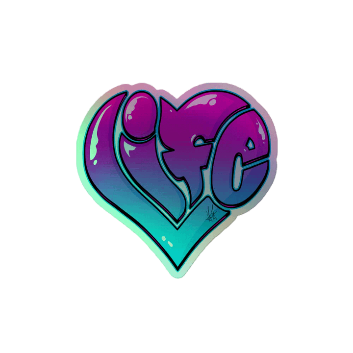 Love Like Klassik Holographik Stikker product image (2)