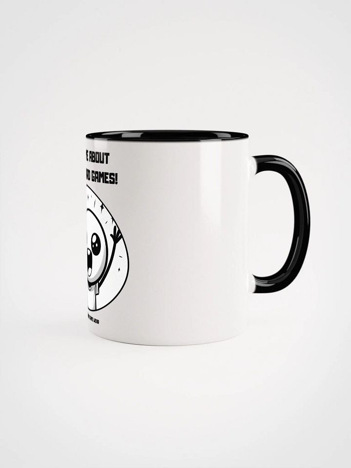 ASK ME ABOUT MY BOARD GAMES! | White Ceramic Mug with color on the inside product image (1)