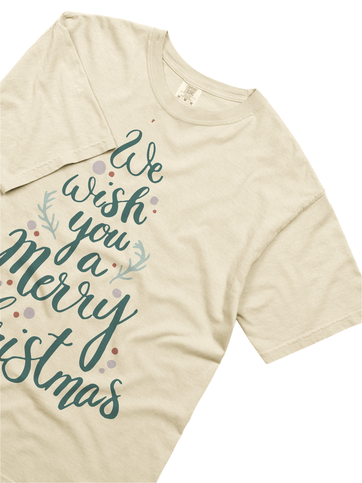 We Wish You a Merry Christmas Typographic Tree T-Shirt product image (35)
