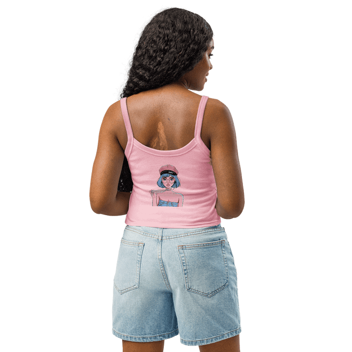 Chic Blue-Haired Girl Tank Top product image (1)