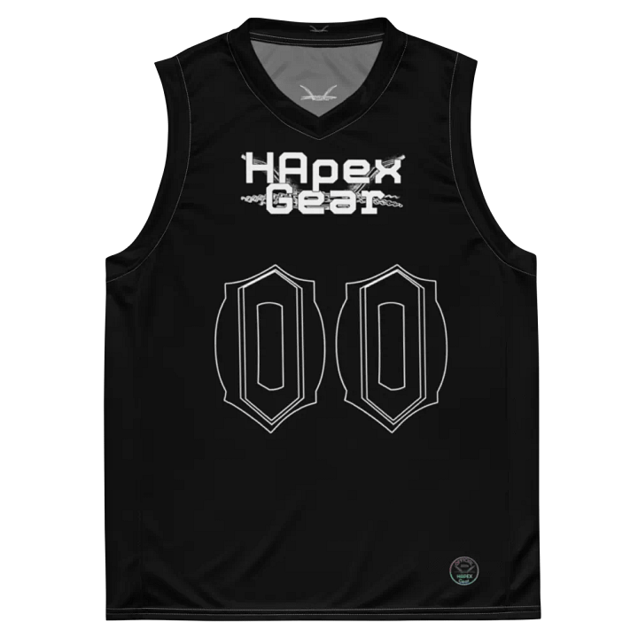 Capital CUBAN - Black - Recycled Unisex Basketball Jersey - White HApex Gear Black Logo product image (2)