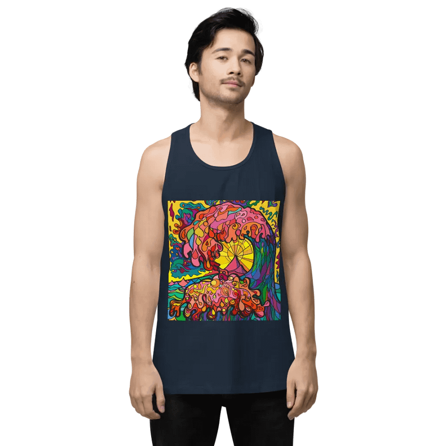 Vibrant Swirls Men's Tank Top - Ocean Wave product image (50)