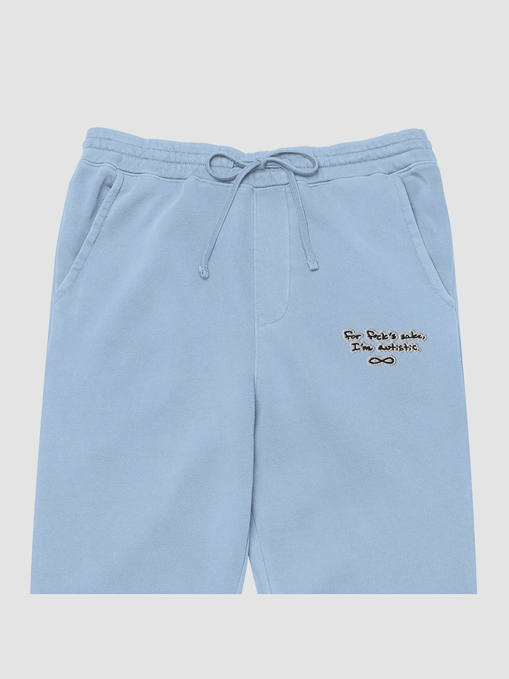 FFS, I'm autistic. embroidered pigment sweatpants (bubble design) product image (1)