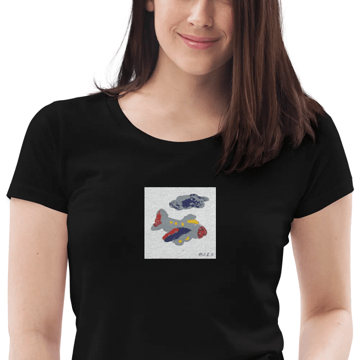 Kid Airplane (Stanley/Stella Women's Fitted Eco Tee) product image (1)