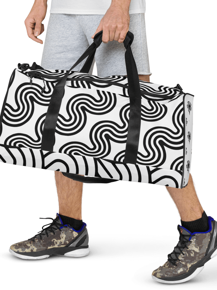 Monochrome Waves Duffel Bag product image (2)