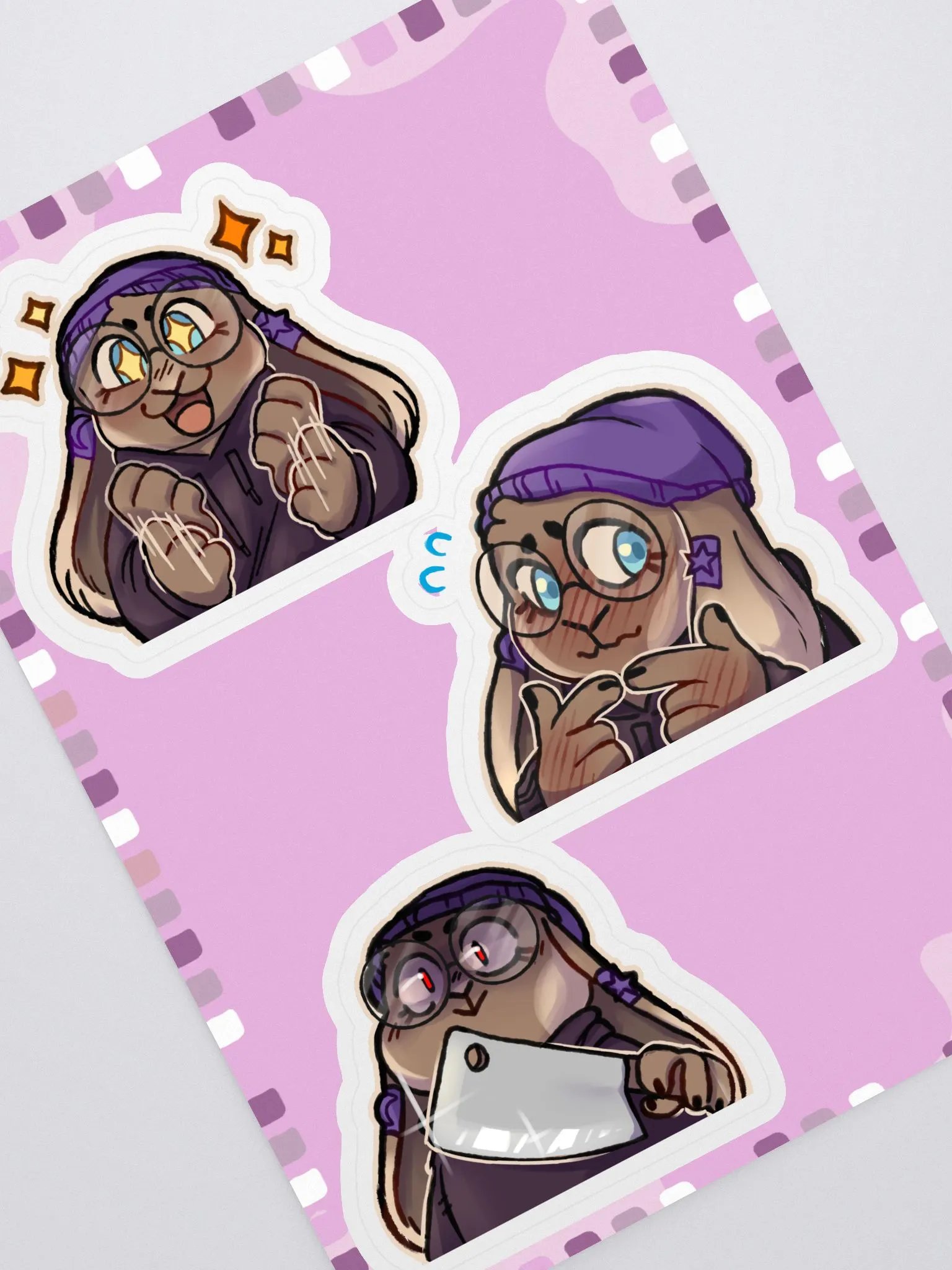 Flammtastic Sticker Sheet 2 (Excited, Shy, Threatening) product image (1)