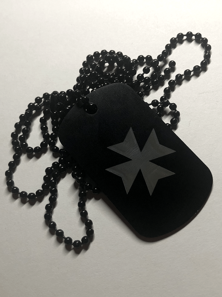 TEMPLARS - Engraved Dog Tag Pendant Necklace product image (2)