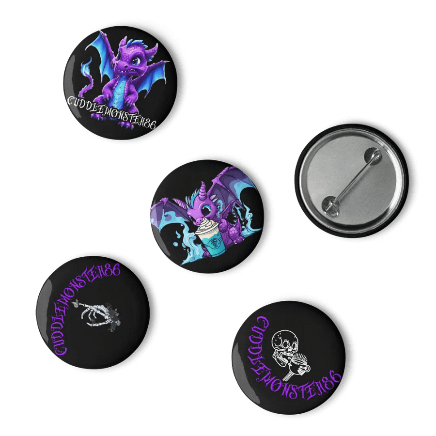 CuddleMonster86 Cute Gothic Pin Button Set product image (15)