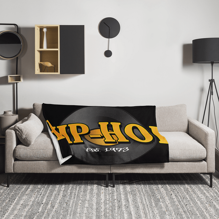 Hip-Hop 1973 - BLACK - Throw Blanket product image (2)