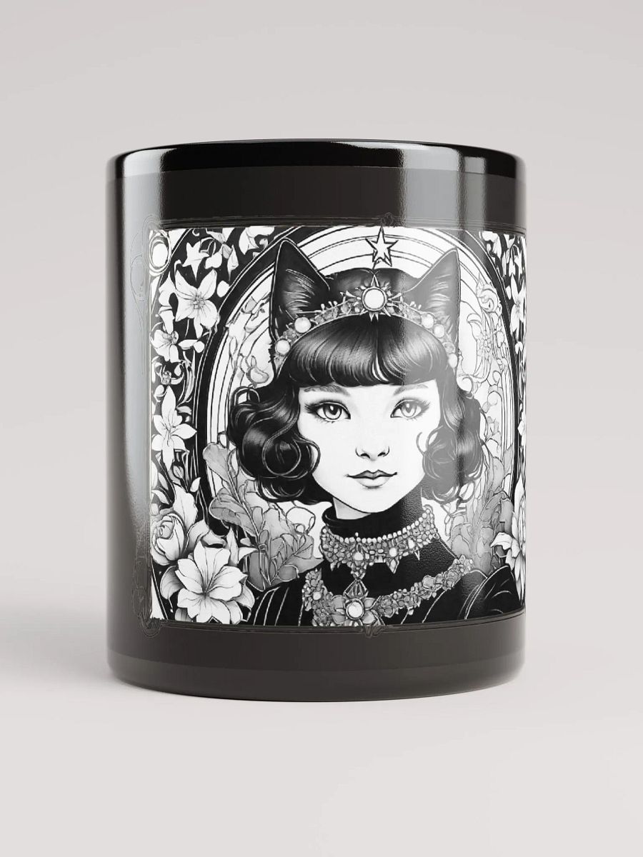 Whimsy, a cute Cat Woman - Black Glossy Mug product image (5)