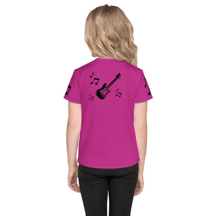 My Guitar (art by Dina R.) acrylic painting - Kids Crew Neck T-Shirt product image (2)
