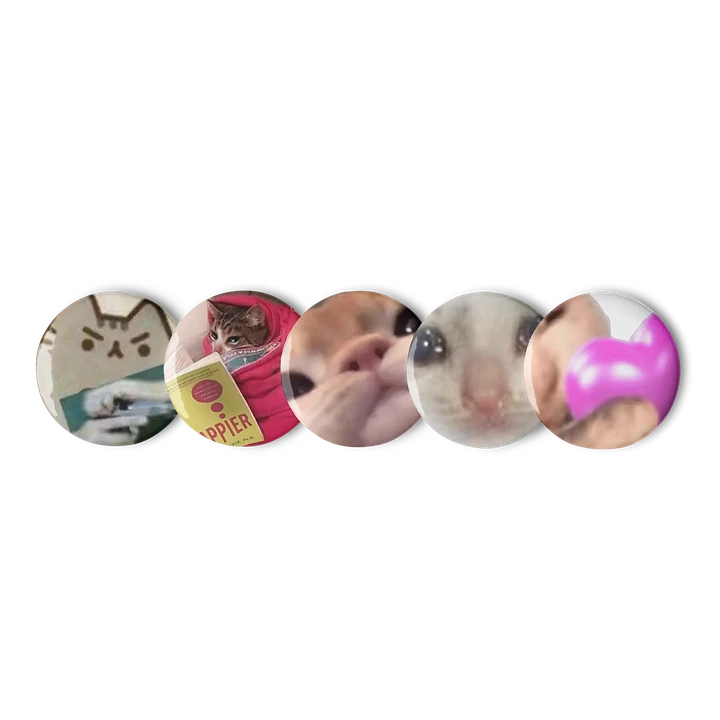 Set of Pin Buttons: Meme Cats 21 product image (1)