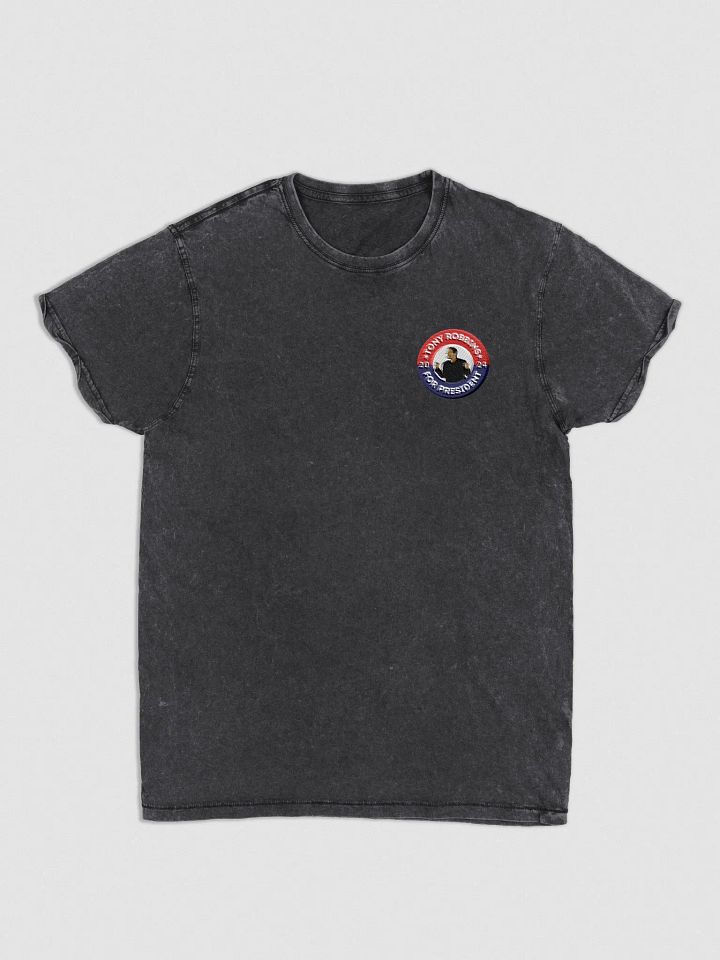 Vision 2024: Tony Robbins for President Campaign Button Seal Denim T-Shirt product image (1)