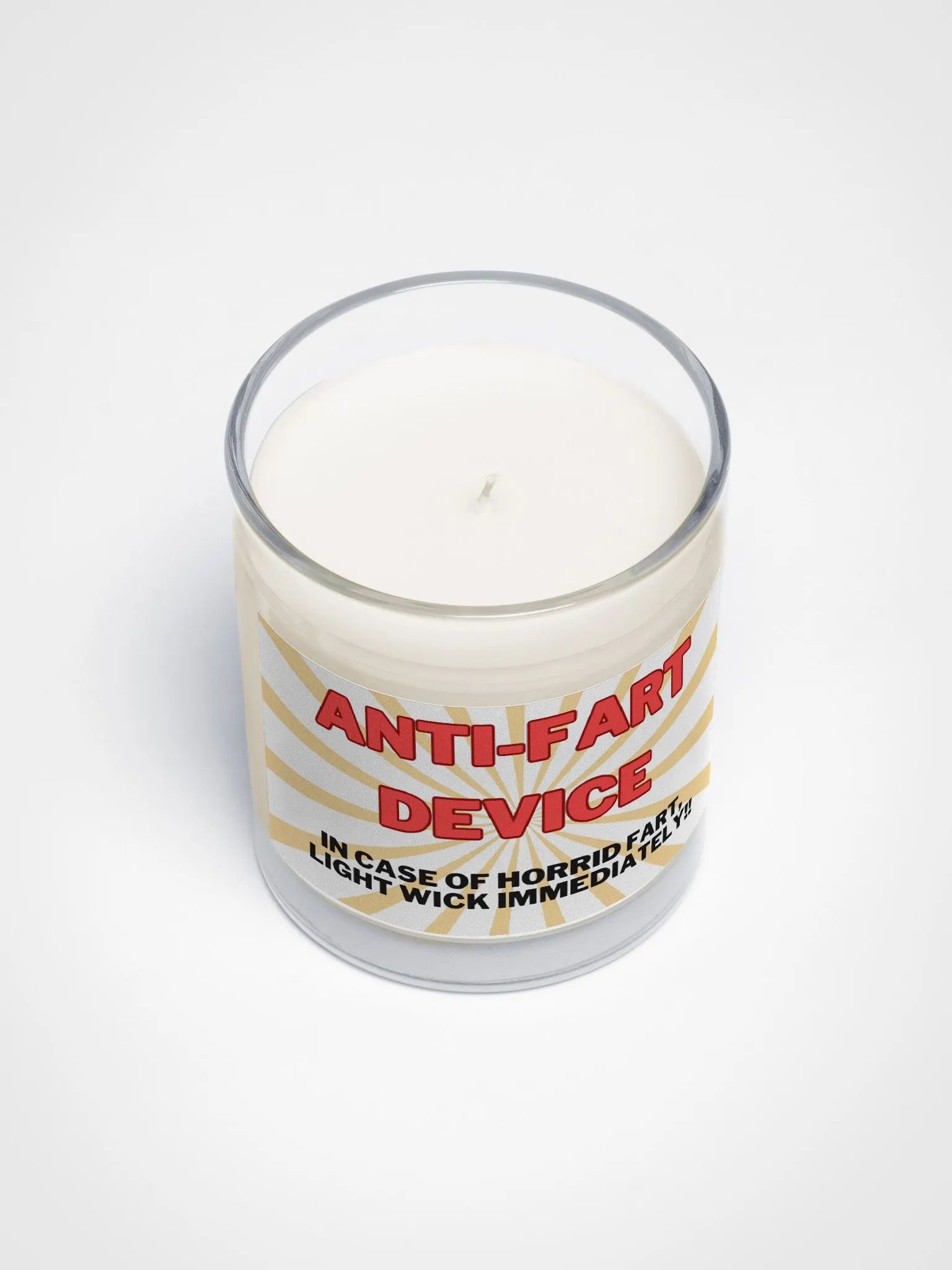 Anti-Fart Device Soy Candle - Unscented product image (3)