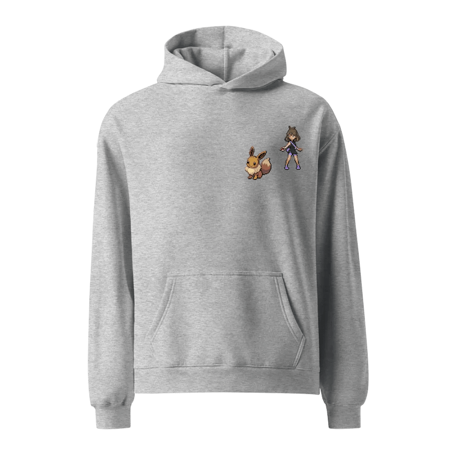 Pixel Art Pokemon Trainer & Eevee Unisex Oversized Hoodie product image (1)
