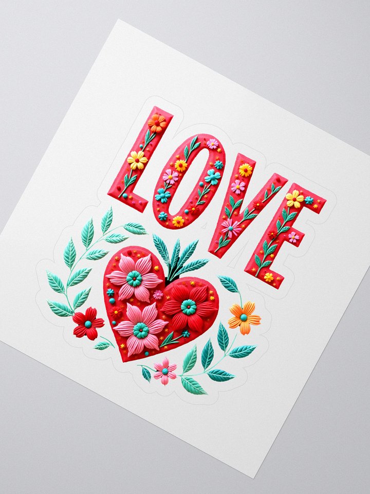 Floral Love Kiss Cut Stickers product image (2)