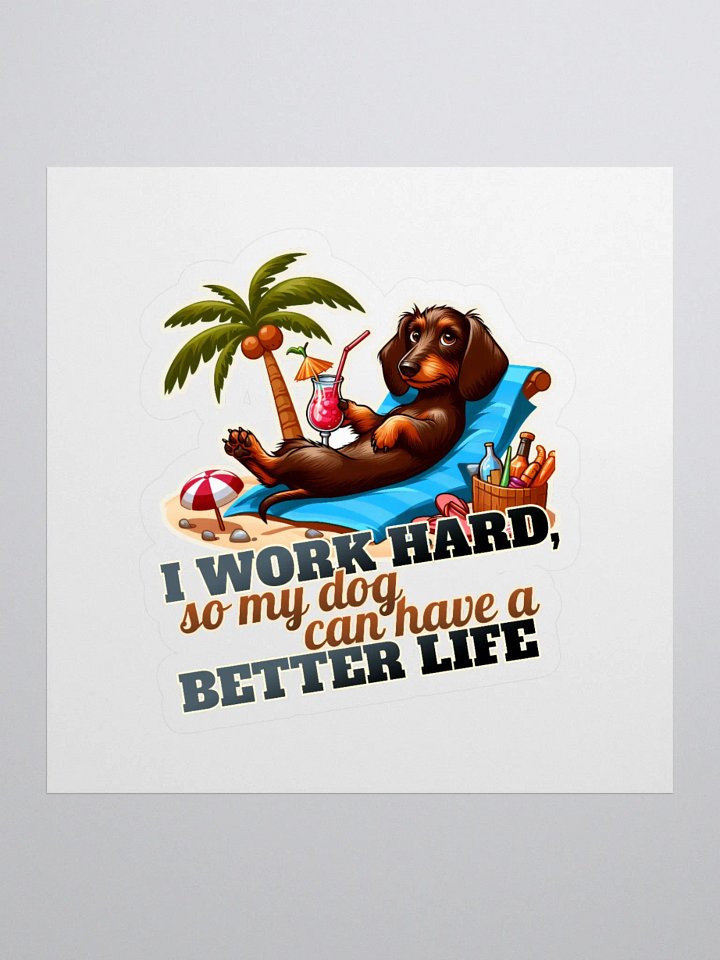 Work Hard – Dachshund Sticker Set product image (1)