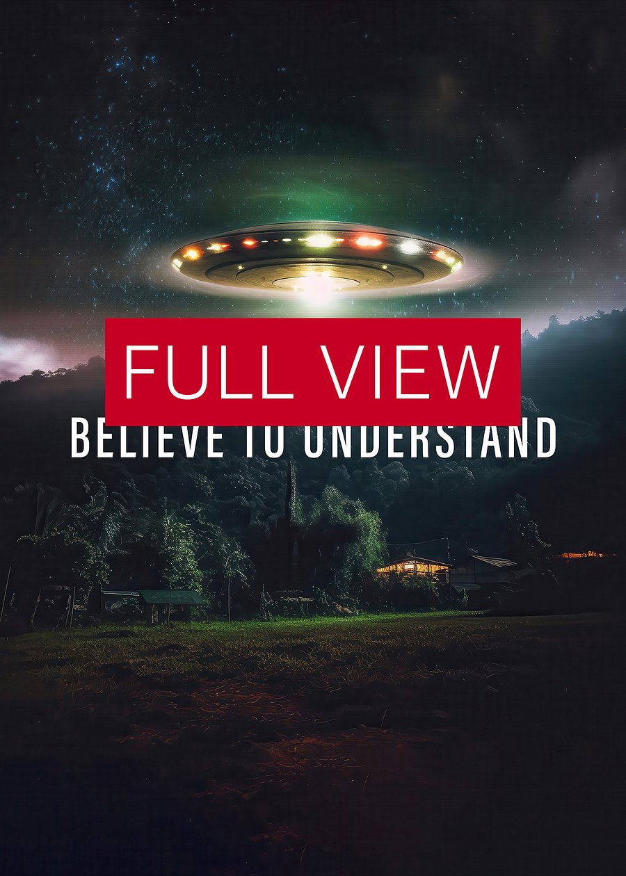 Believe to Understand/The X-Files poster, S07E11 tagline, 2000 — sci-fi poster, movie art, I want to believe poster, space print, aliens wall decor product image (3)