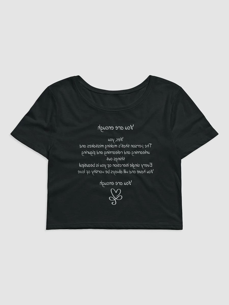 Printed Crop T-Shirt - You Are Enough product image (1)