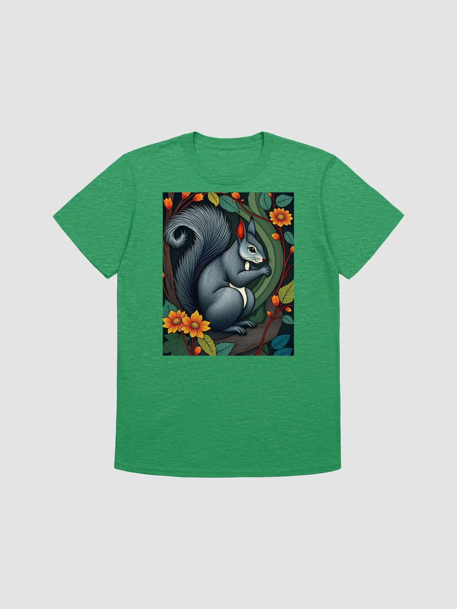 Whimsical Squirrel Branch T-Shirt product image (1)