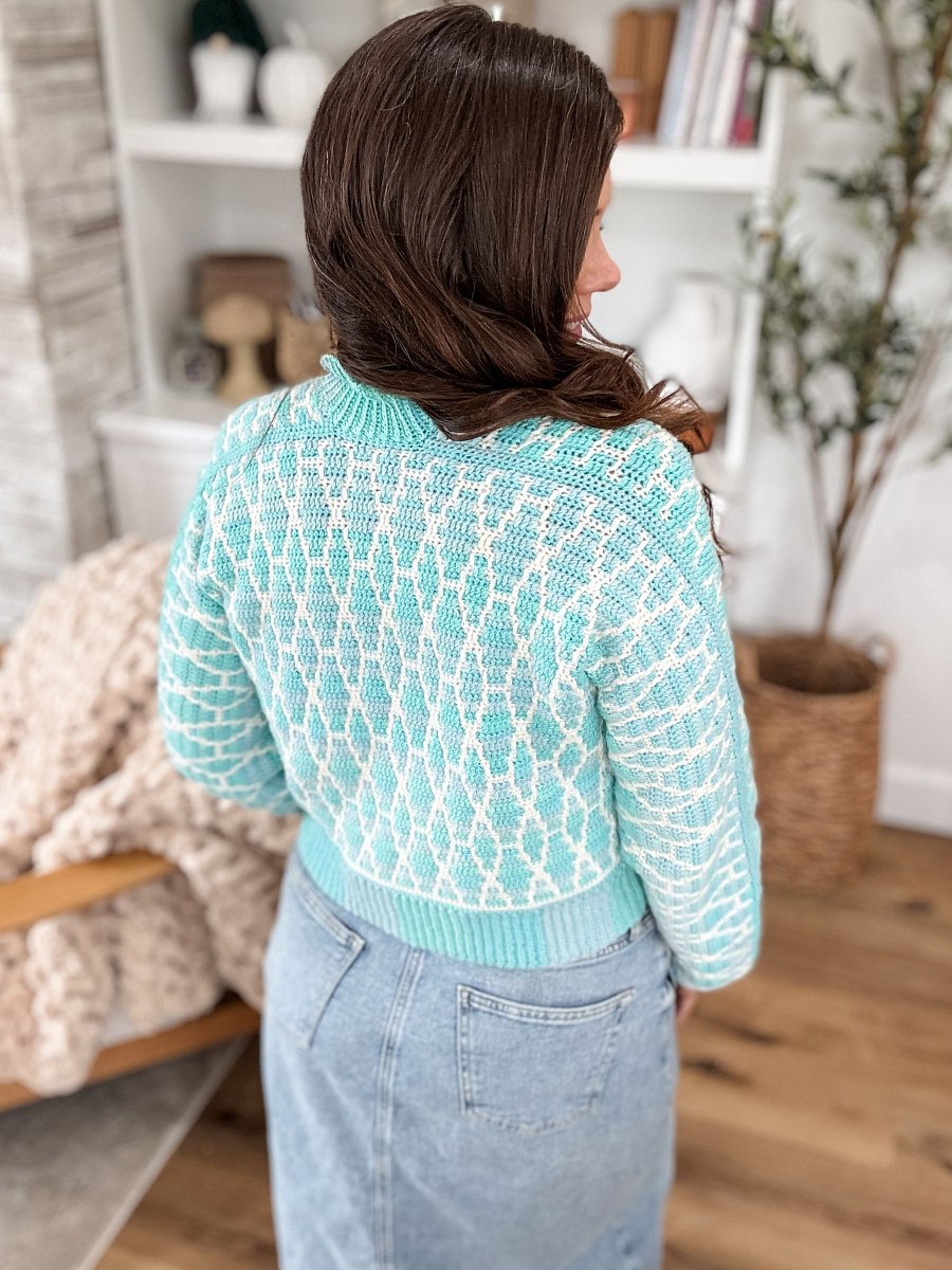 Seaglass Mosaic Cardigan Crochet Pattern product image (4)
