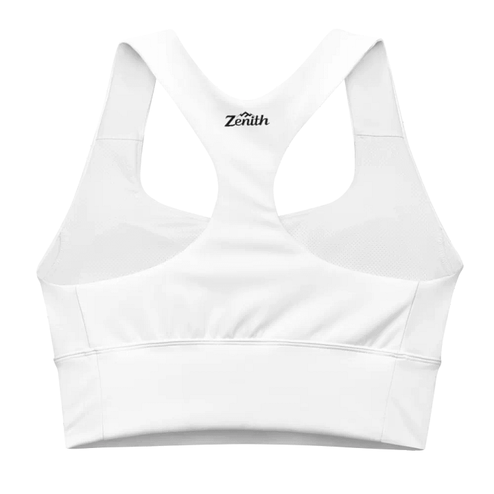 Zenith Women's White Eco-Friendly Longline Sports Bra product image (2)