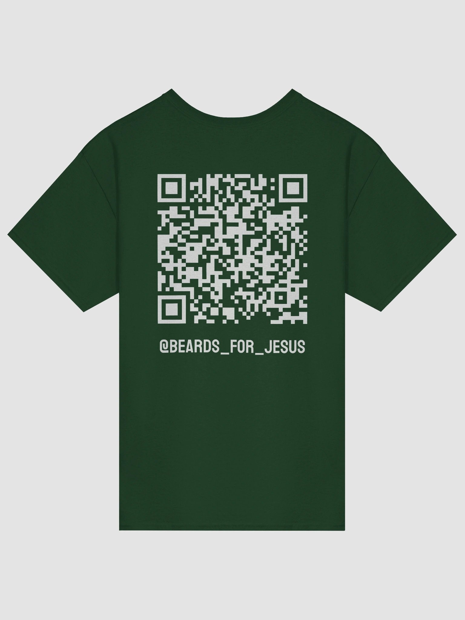 Beards For Jesus Logo with QR Code Tee - White Logo product image (2)