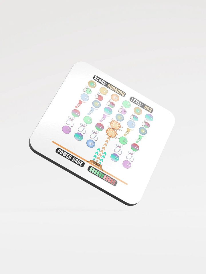 Space Invader Game Bowling Arcade Explosion Cork Coaster product image (2)
