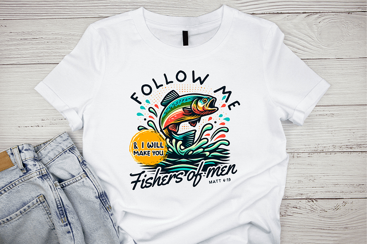 Follow Me and I Will Make You Fishers of Men Heavyweight Tee product image (49)
