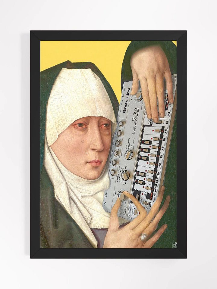 Mater Dolorosa meets Roland TB 303 by Frank Fonik Techno EDM Framed High Quality Matte Poster product image (1)