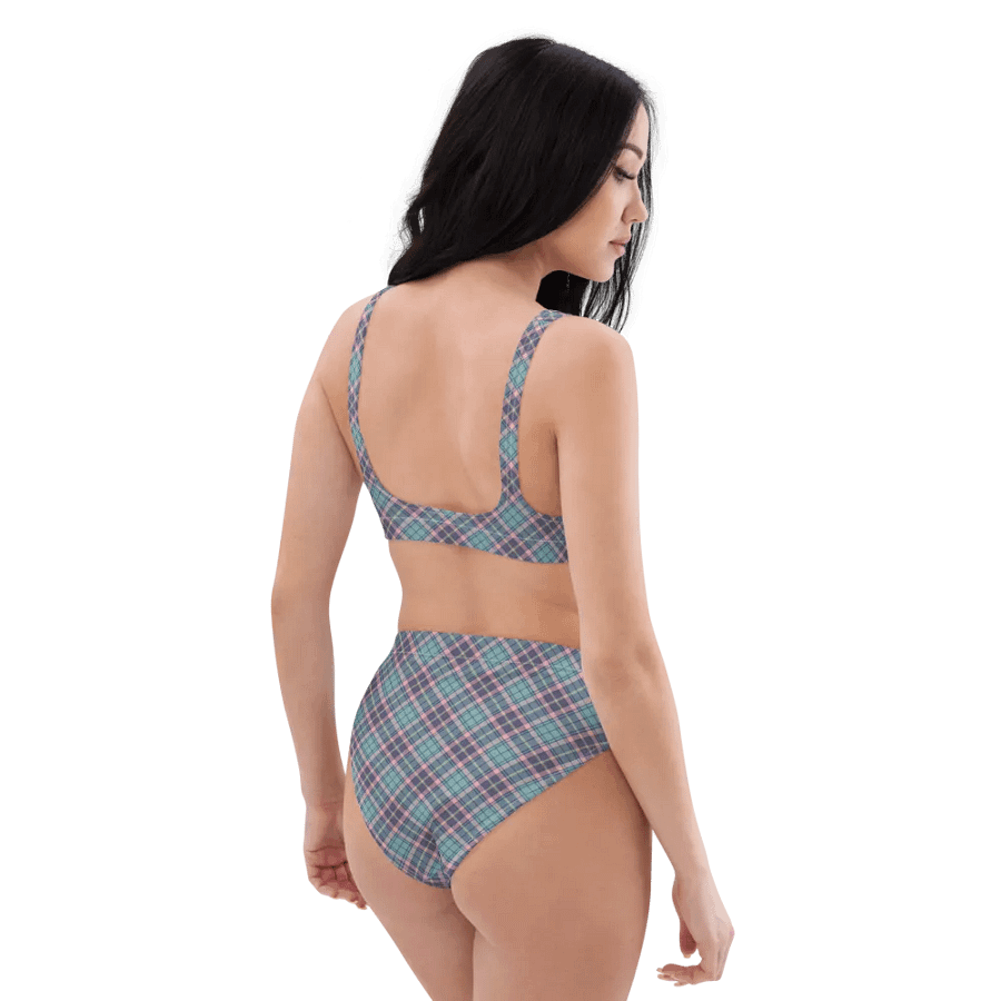 Light Green, Lavender, and Pink Plaid Bikini product image (6)