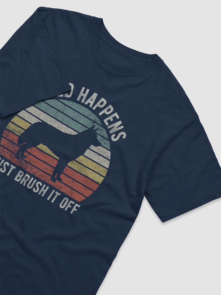 Shed Happens Tee | Funny Siberian Husky and Alaskan Malamute Shirt for Dog Lovers | Retro-Style Vintage Sunset product image (3)