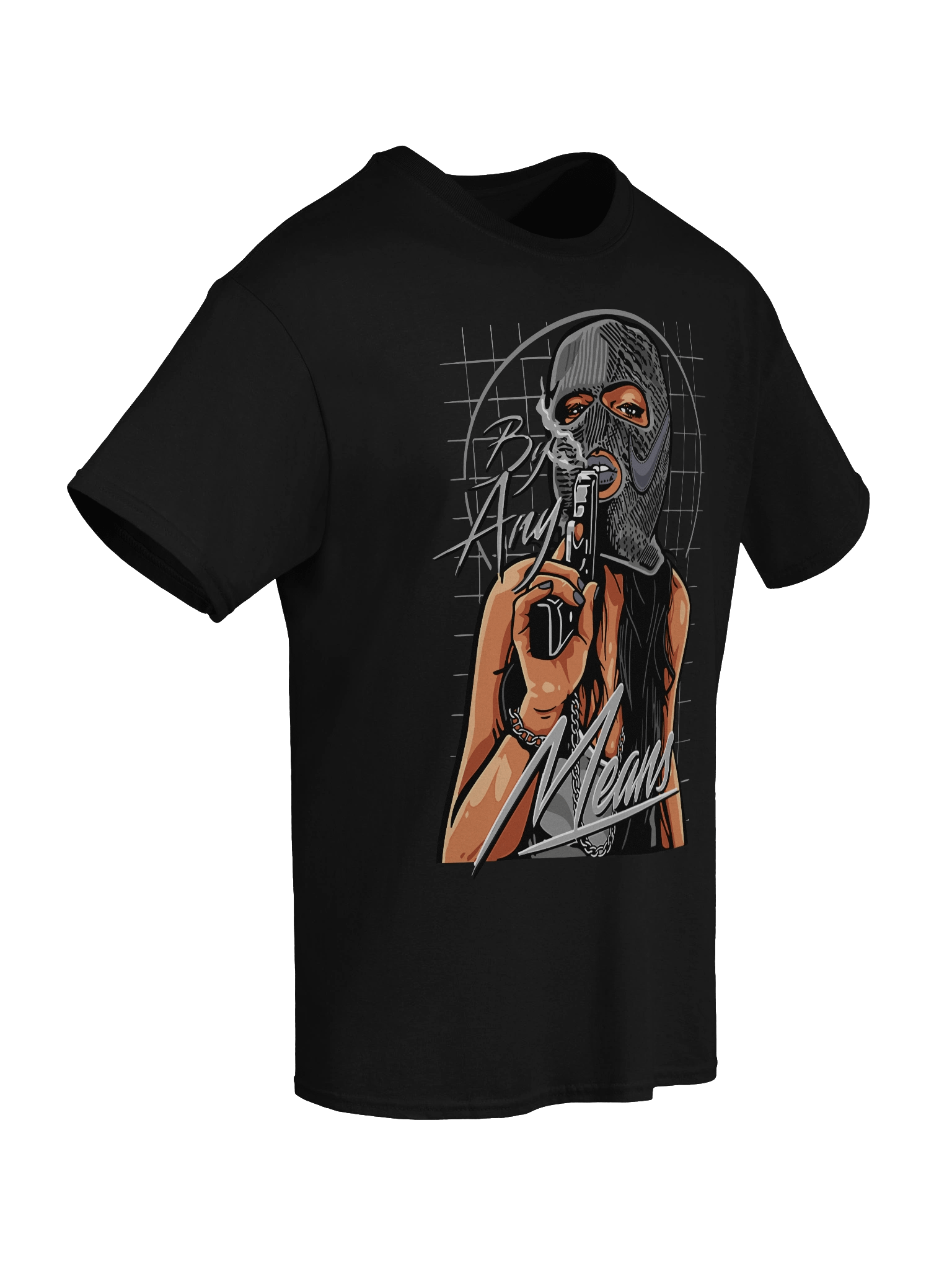 Graphic Streetwear Logo Ski Mask T-Shirt product image (8)