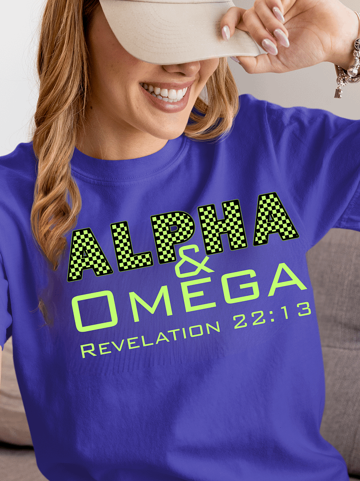Alpha & Omega Christian Comfort Colors T-Shirt | Jesus Christ Faith Tee | Inspirational Bible Verse Shirt for Believers product image (1)