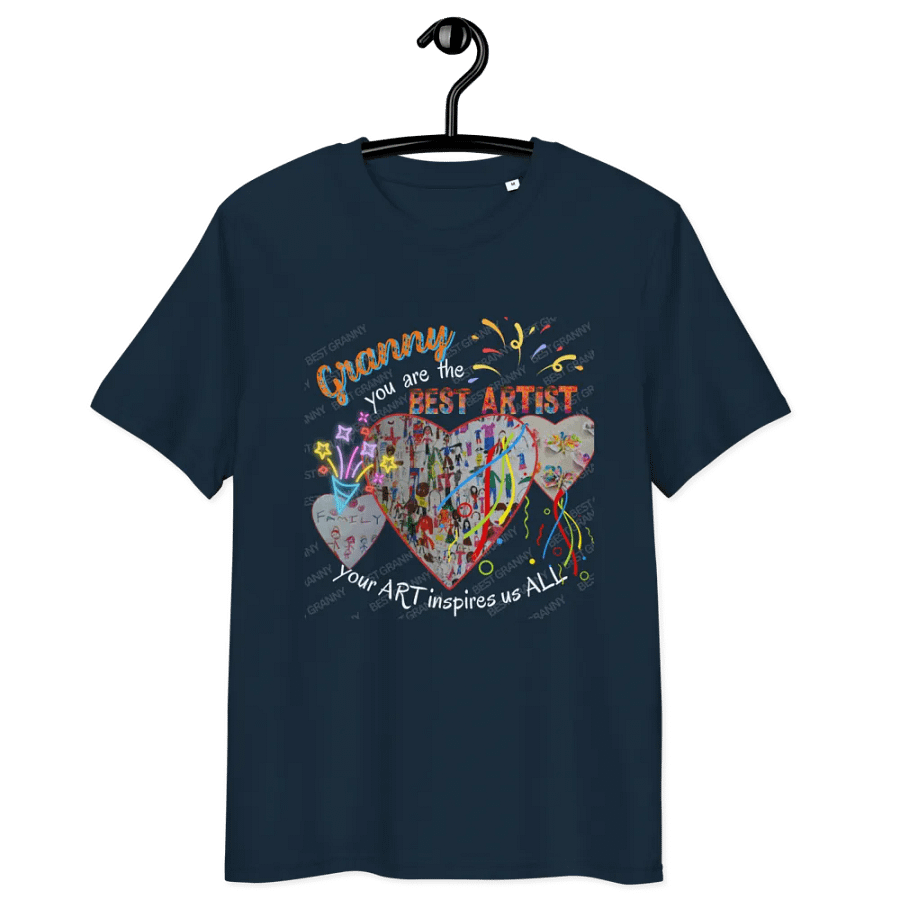 T shirt grandma depicting ‘Granny’s art is the best” you inspire us all. Perfect gift from grandchildren, product image (11)