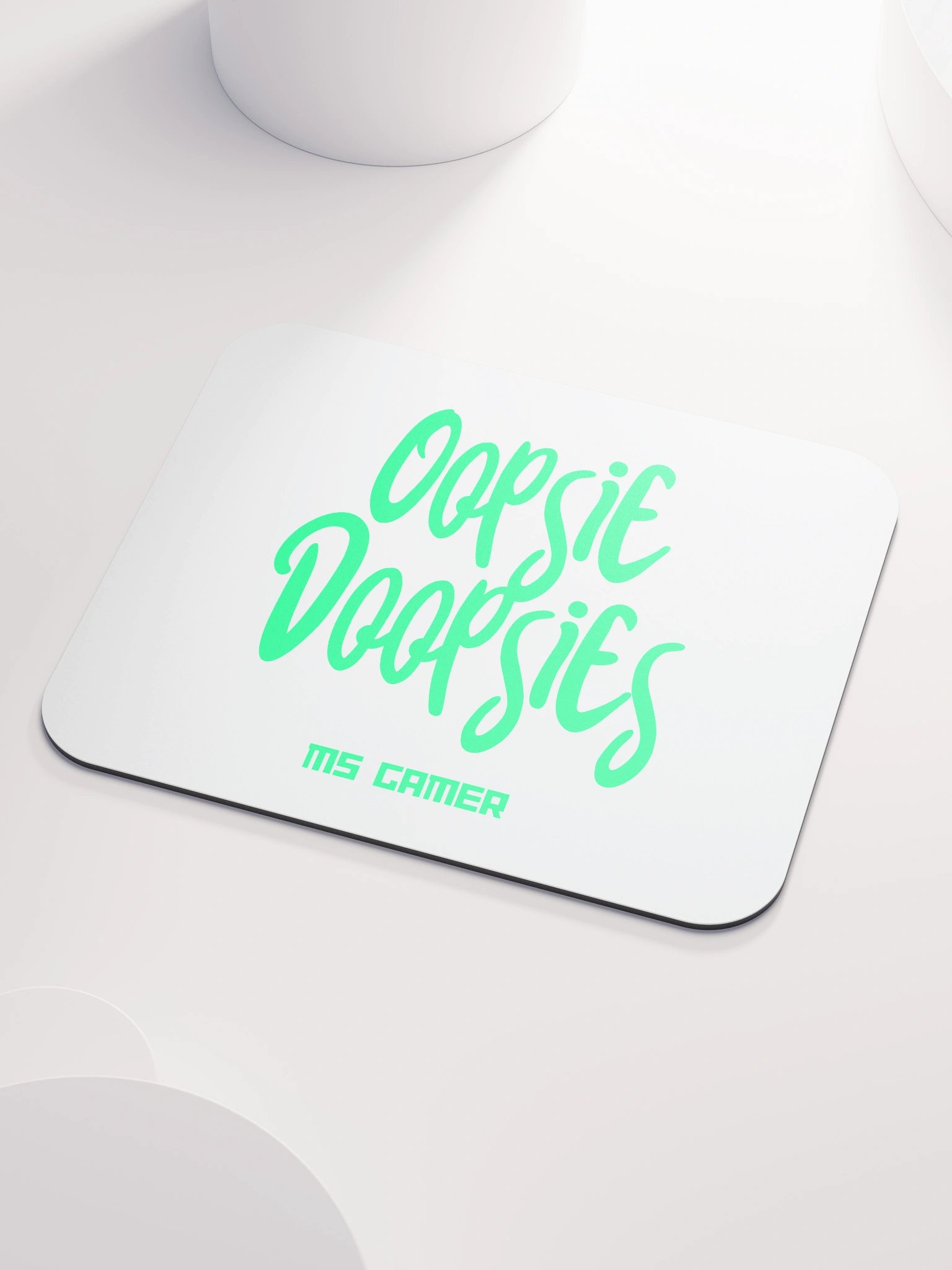 Ms Gamer Oopsie Doopsie Mouse Pad - White product image (3)