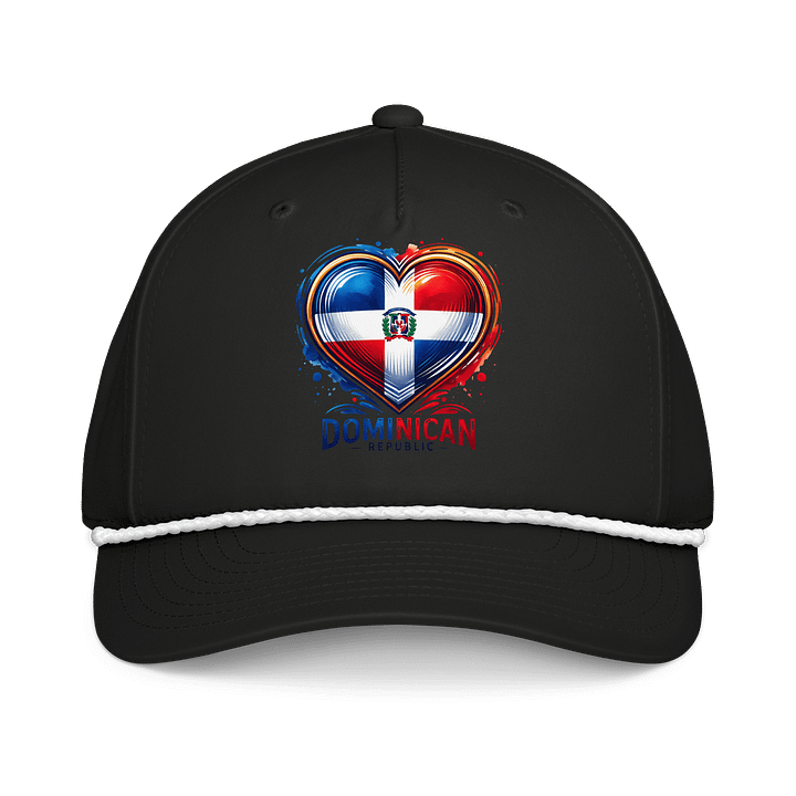 Dominican Republic Flag Heart Five-Panel Cap product image (1)