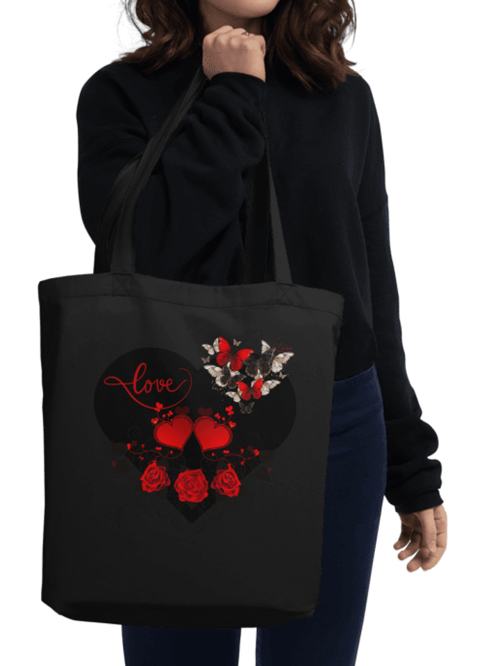 Love & Roses Eco Tote Bag product image (1)