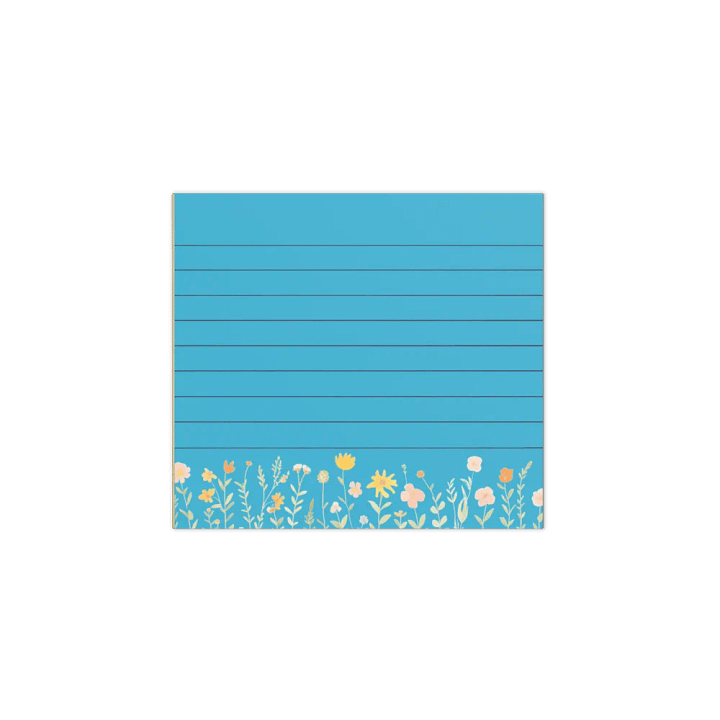 Spring Floral Lined Aqua Notepad product image (1)