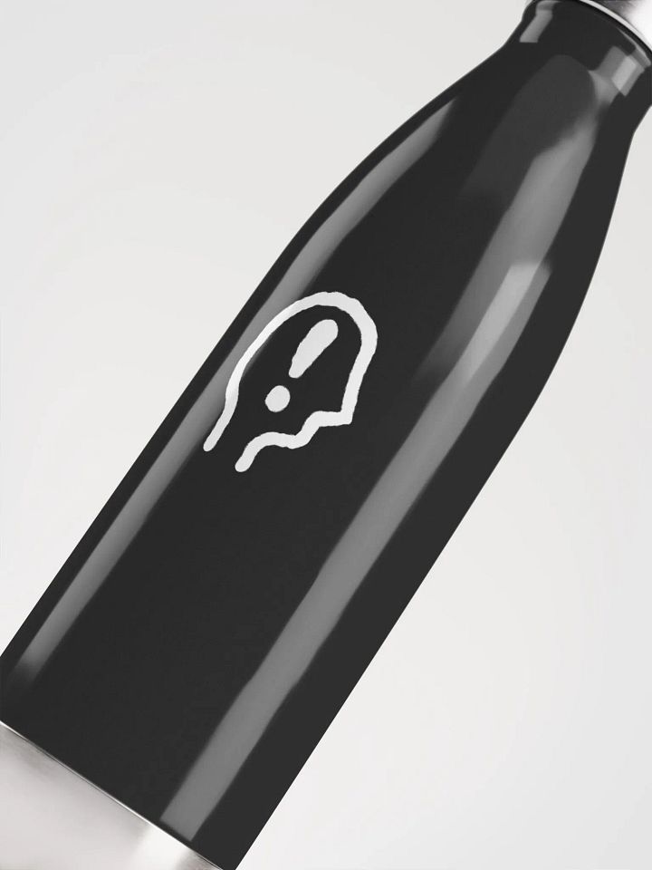 EXCLAIMING MENTALLY (white design) stainless steel water bottle product image (1)