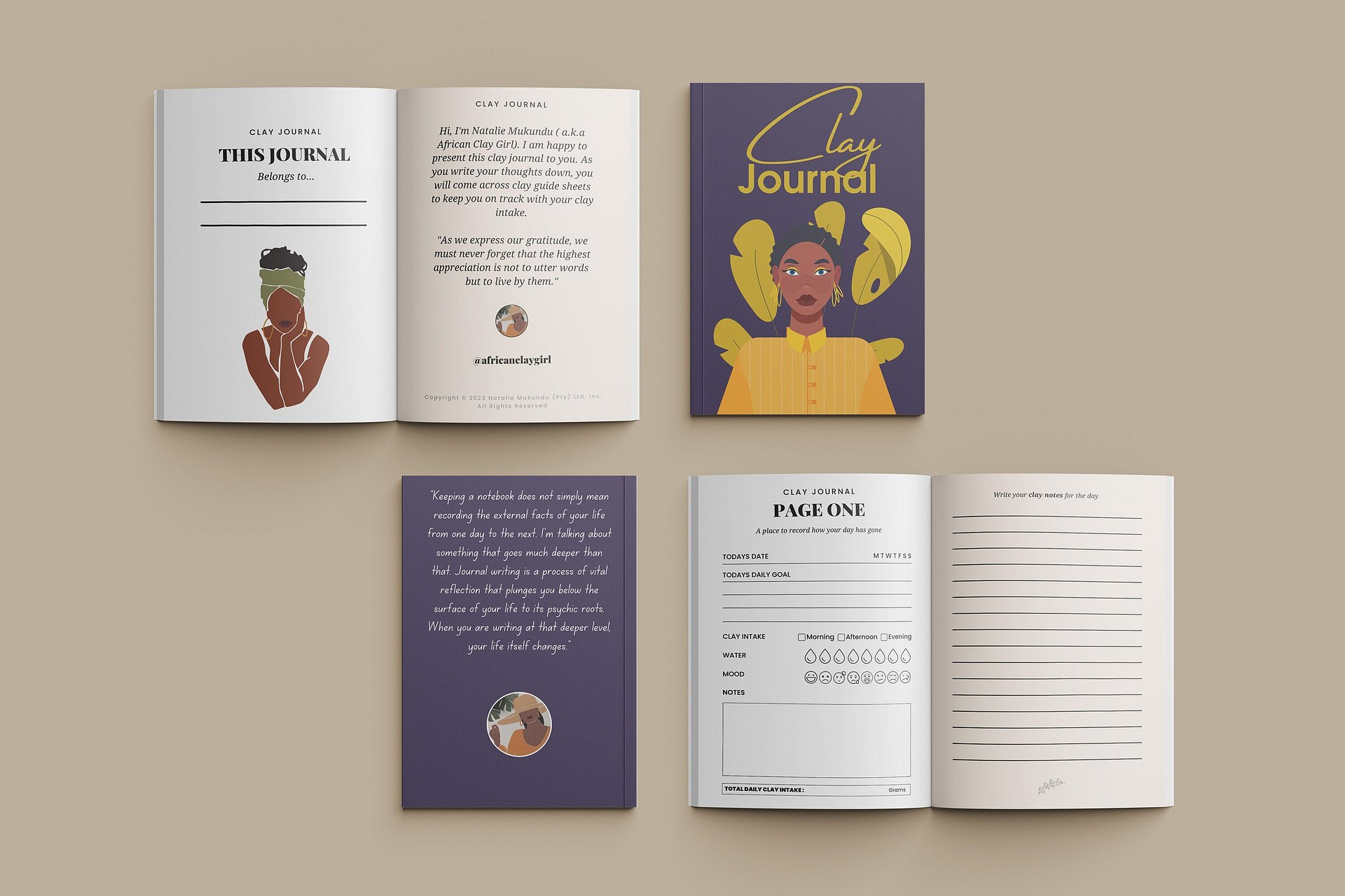 Clay Journal for Women - 3 - Digital Daily Journal product image (2)