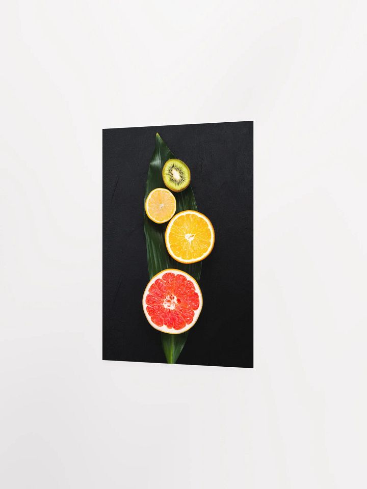 Food kitchen poster: Tropical fruits - kiwi tangerine orange grapefruit — Kitchen wall decor, kitchen art print, aesthetic poster product image (10)