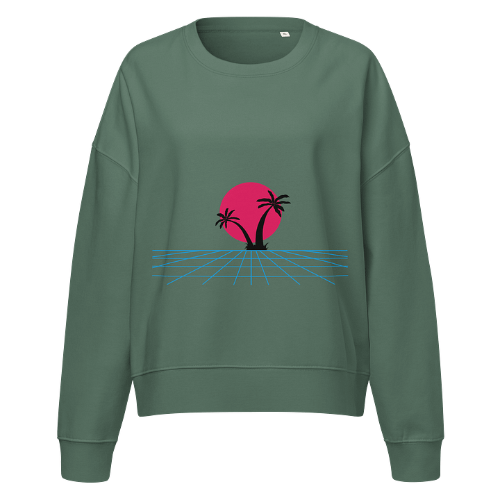 Synthwave Sunset Organic Sweatshirt product image (1)