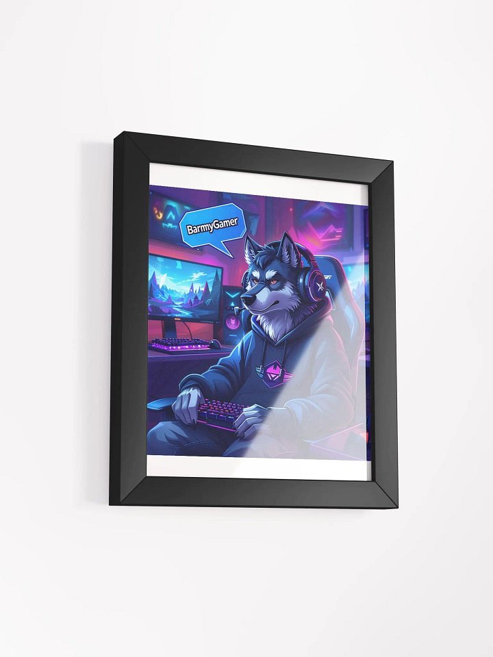 BarmyGamer's Neon Wolf Gaming Poster product image (10)