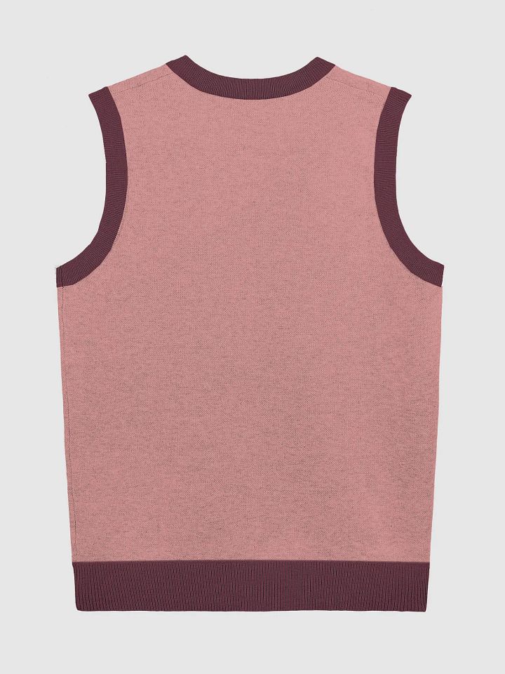 BUSY-BRAINED (lg. design, duotone maroon) knitwear vest product image (8)